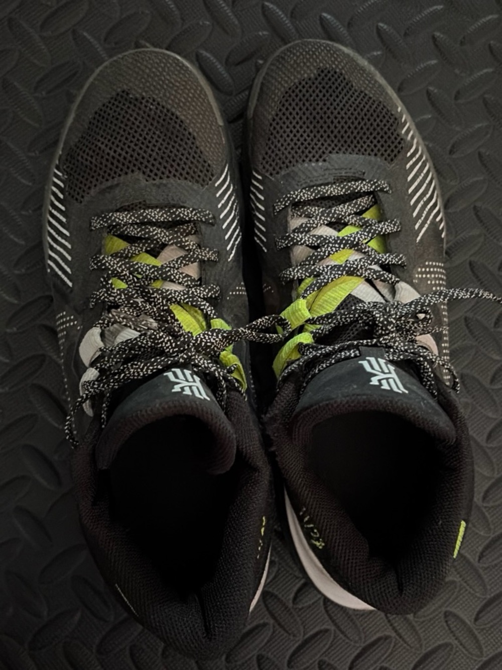 Nike Black and Lime Green Men’s Sneakers